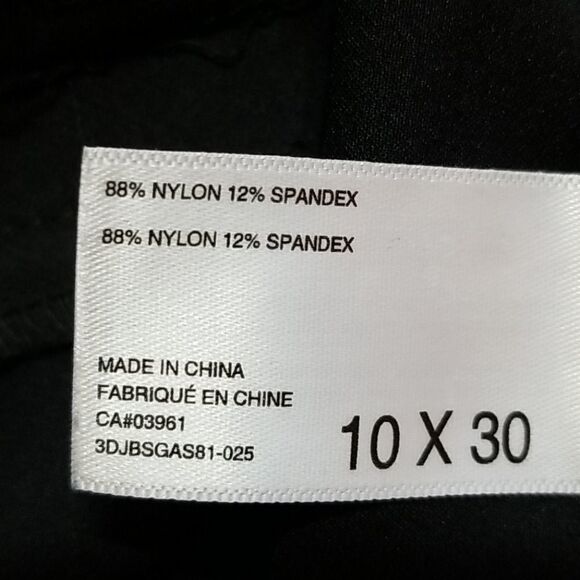 Alfred Sung Pants Women's Size 10 Black Pull On Stretch Nylon/Spandex Flat Front - Picture 4 of 7